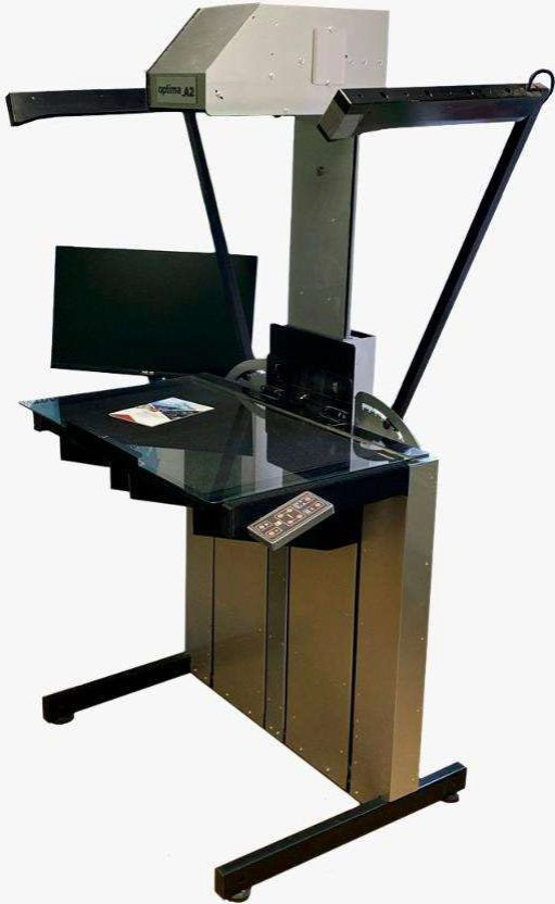  Optima A2 35PT базовый (плоское прижимное стекло, плоская колыбель позволяет сканировать книги с толщиной переплета до 70 см.) 